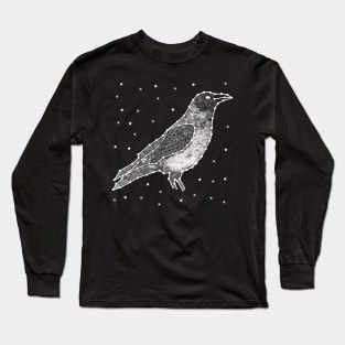raven in the night sky Long Sleeve T-Shirt